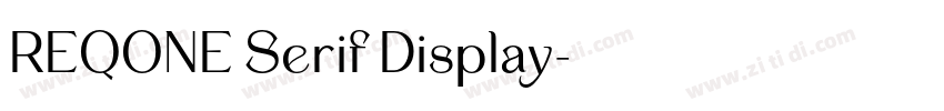 REQONE Serif Display字体转换